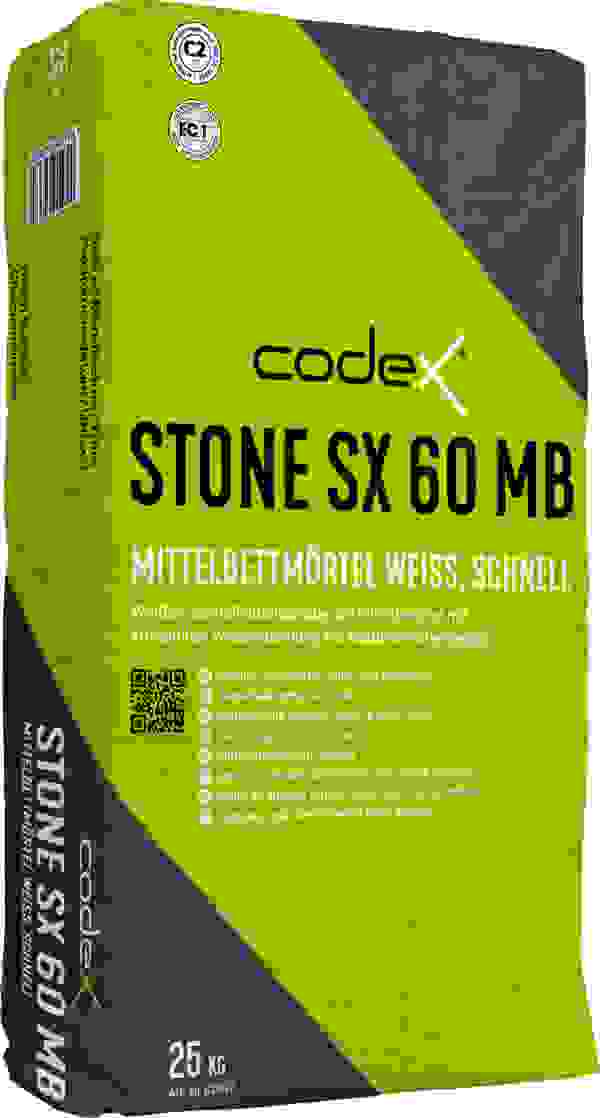 Mittelbettmörtel weiss, schnell Stone SX 60 MB